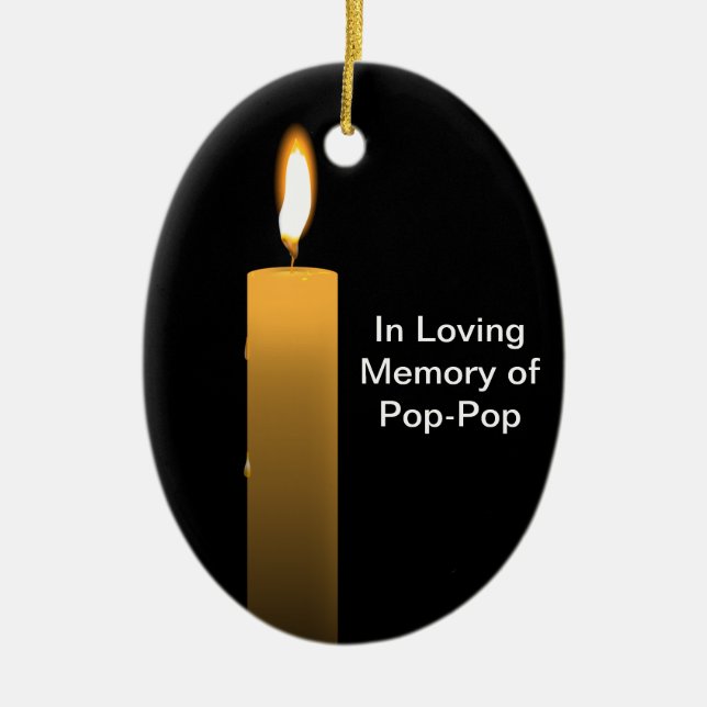 Eternal Flame Ceramic Ornament (Front)