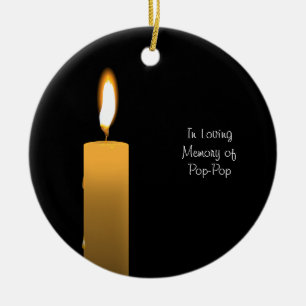 Eternal Flame Custom In Memory Ceramic Ornament