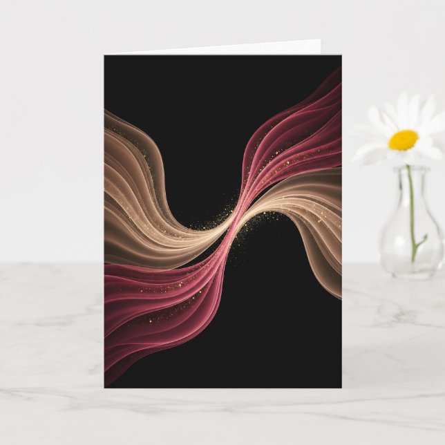 Eternal Flow of Love — Abstract Romantic Art Card (Small Plant)