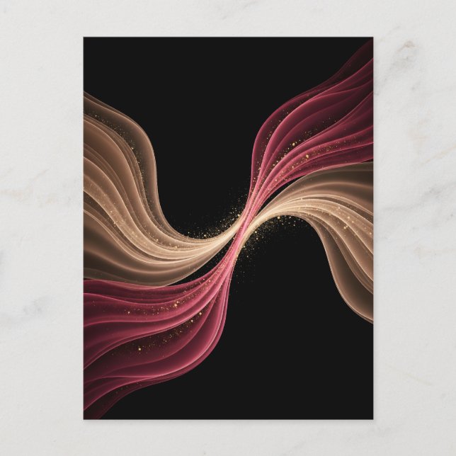 Eternal Flow of Love — Abstract Romantic Art Postcard (Front)