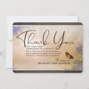 Eternal Garden Sympathy Thank You Card