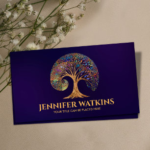 Eternal Growth - Golden Ratio Spiral Tree Business Card