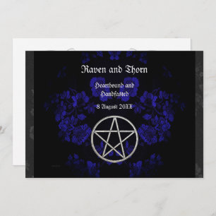 Eternal Handfasting/Wedding Pentacle Blue Ste Invitation