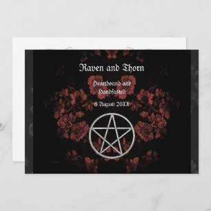 Eternal Handfasting/Wedding Pentacle Mauve Ste Invitation