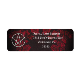 Eternal Handfasting/Wedding Pentacle Suite Return Address Label