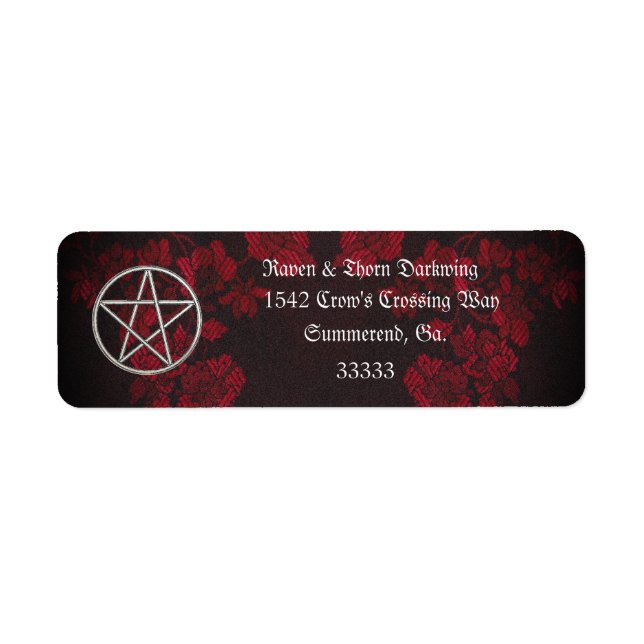 Eternal Handfasting/Wedding Pentacle Suite Return Address Label (Front)