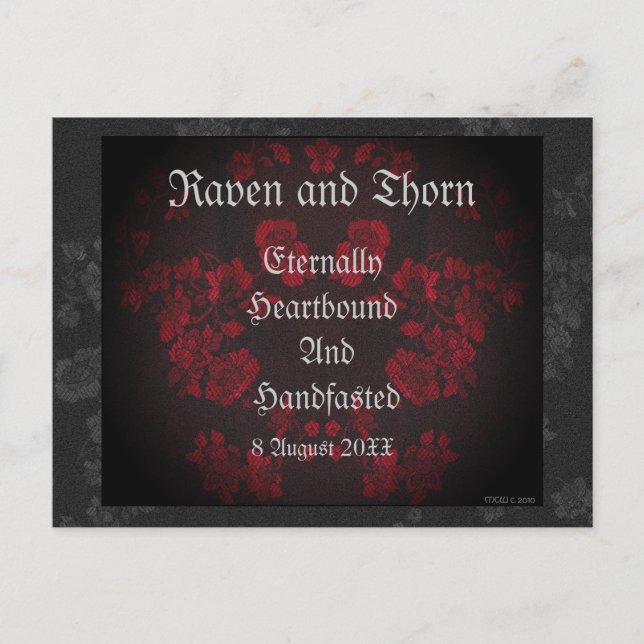 Eternal Handfasting/Wedding Suite Invitation Postcard (Front)