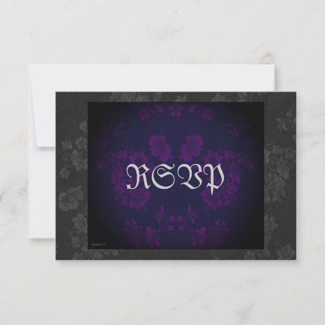 Eternal Handfasting/Wedding Suite Purple 2 RSVP Card (Front)