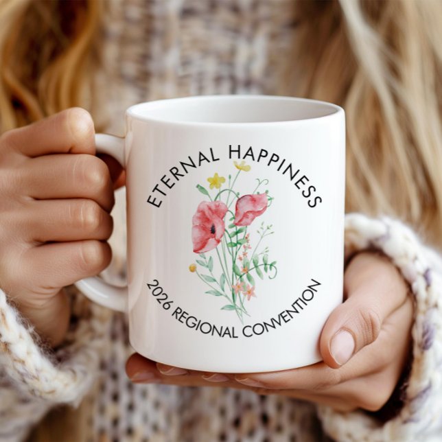 Eternal Happiness 2026 Convention with Flowers Coffee Mug (Creator Uploaded)