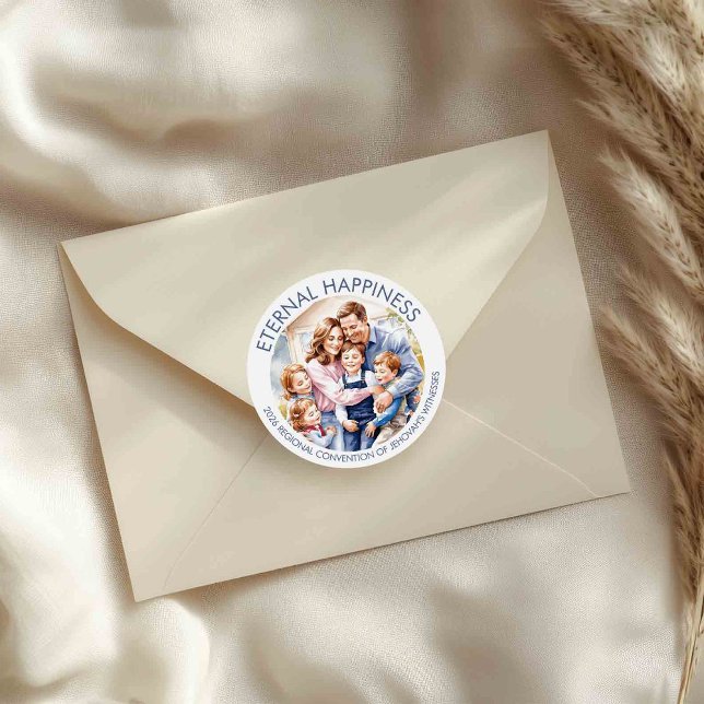 Eternal Happiness for Kids and Adults Classic Round Sticker (Creator Uploaded)