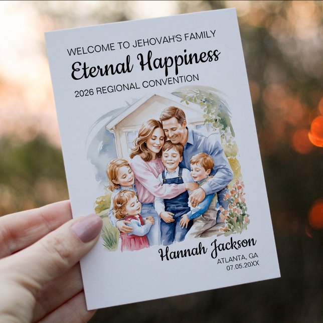 Eternal Happiness Happy Family Baptism Card (Creator Uploaded)