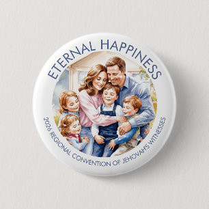 Eternal Happiness Notebook for Kids and Adults 6 Cm Round Badge
