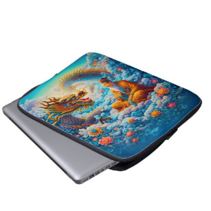 Eternal Harmony: Dragon’s Blessing Laptop Sleeve