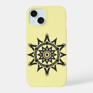 Eternal Harmony Mandala — Divine Geometry in Gold iPhone 15 Case