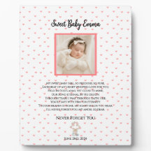 Eternal Hearts-Baby Memorial Personalised Plaque 