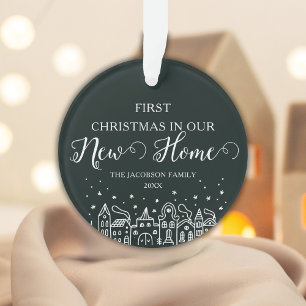 Eternal Home Glow - Olive Green First Christmas Ornament