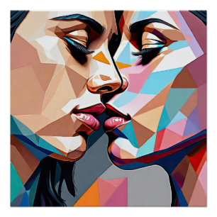 Eternal Kiss Mosaic Poster