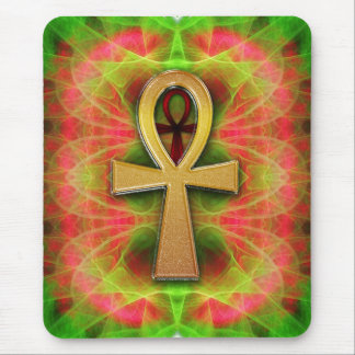 Eternal Life Ankh Psychedelic Buzz Mousepad