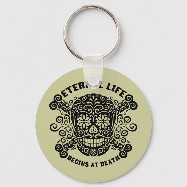 Eternal Life Begins at Death Key Ring (Front)