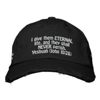 Eternal Life Hat (White Lettering on Black)