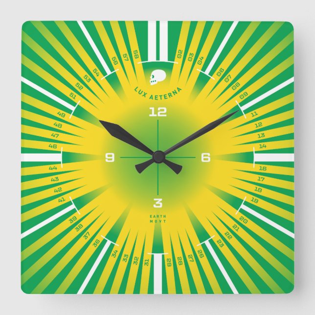 Eternal Light Square Wall Clock (Front)