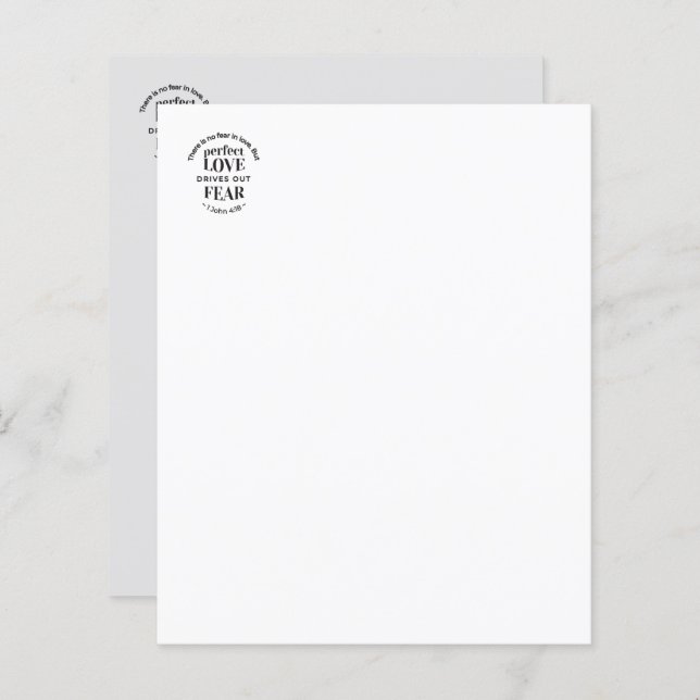 Eternal Love - 1 John 4:18 Scripture Quote Art (Front/Back)