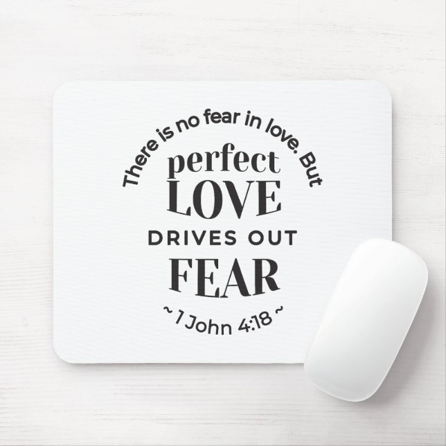 Eternal Love - 1 John 4:18 Scripture Quote Art Mouse Pad (With Mouse)