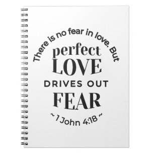 Eternal Love - 1 John 4:18 Scripture Quote Art Notebook