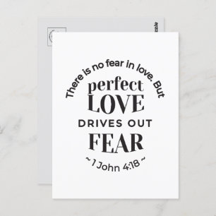 Eternal Love - 1 John 4:18 Scripture Quote Art Postcard
