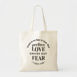 Eternal Love - 1 John 4:18 Scripture Quote Art Tote Bag