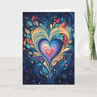 Eternal Love Abstract Art Holiday Card