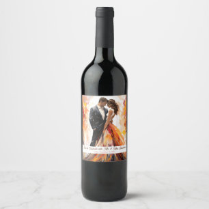 Eternal Love Bride and Groom Wine Label