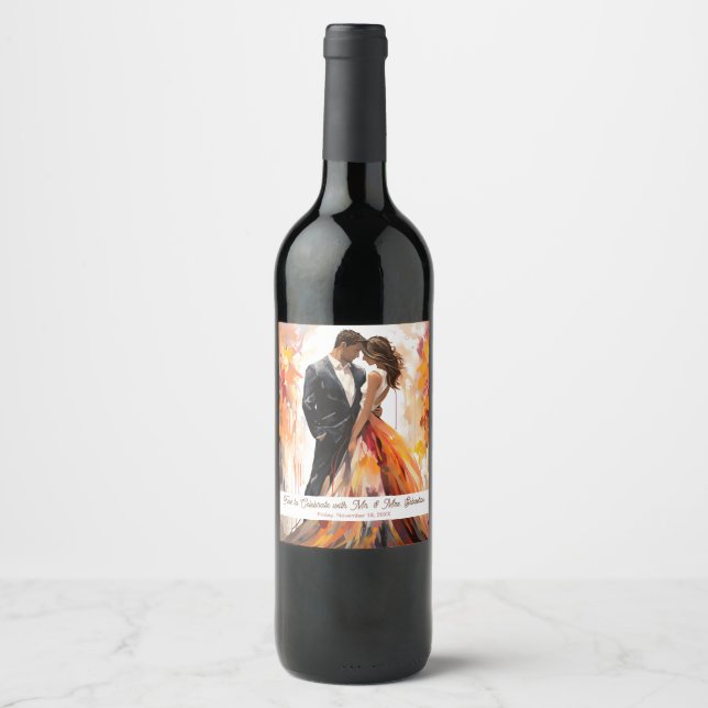 Eternal Love Bride and Groom  Wine Label (Front)