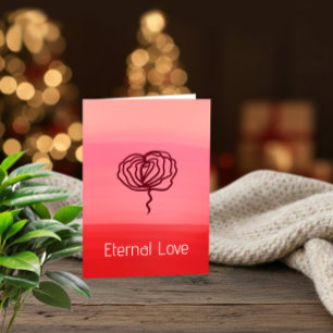 Eternal Love Elegant Rose Greeting Card