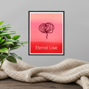 Eternal Love Elegant Rose Poster
