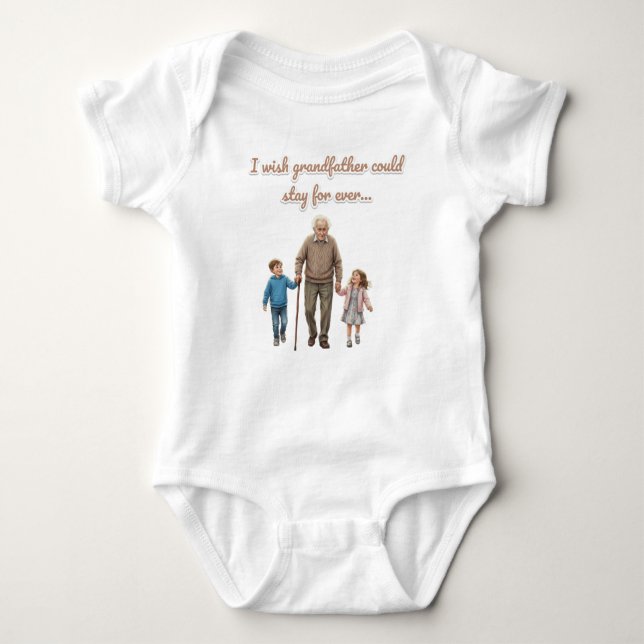 eternal love for grandfather baby bodysuit (Front)