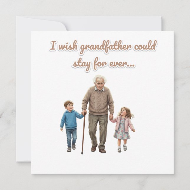 eternal love for grandfather invitation (Front)