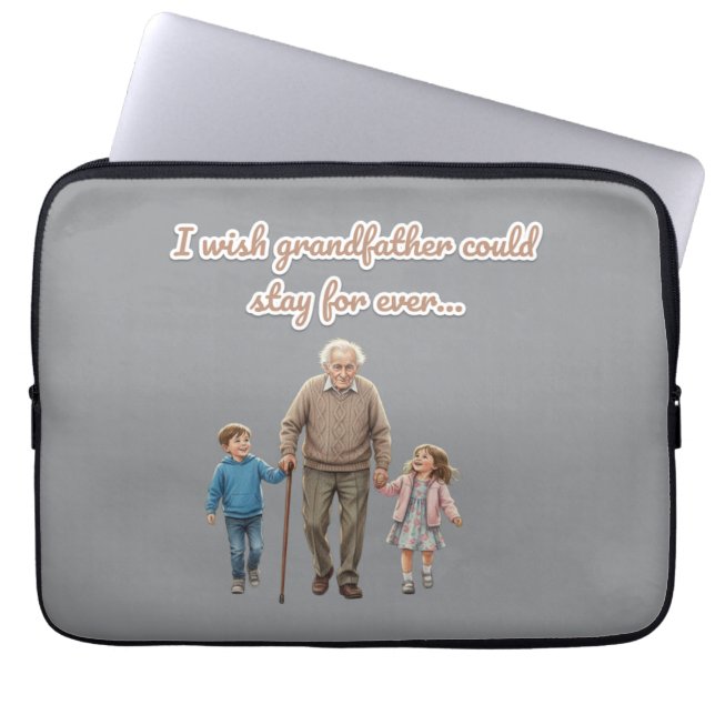 eternal love for grandfather laptop sleeve (Front)