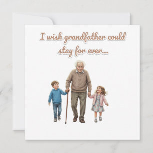 Eternal Love grandfather And Grandchildren Invitation