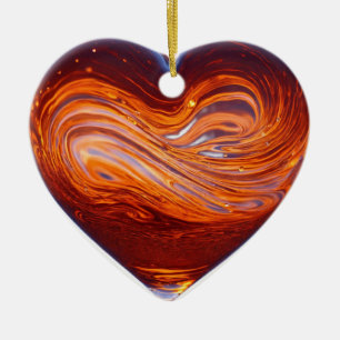 ""Eternal Love: Handcrafted Ceramic Heart Ornament