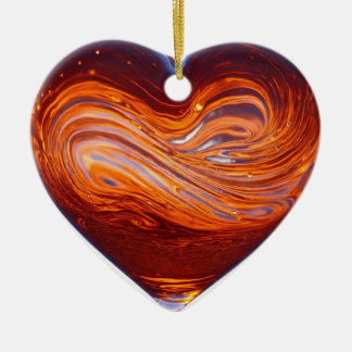 ""Eternal Love: Handcrafted Ceramic Heart Ornament