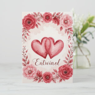 Eternal Love Heart And Roses Art Thank You Card