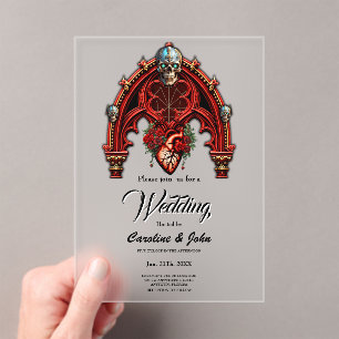 Eternal love in the shade of roses.  acrylic invitations