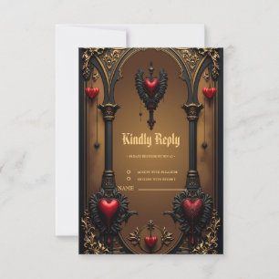 Eternal love in the shadow of Gothic darkness.  RSVP Card