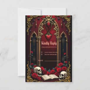 Eternal love in the shadows of darkness RSVP card