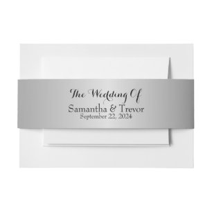 Eternal Love: Our Silver Union Invitation Belly Band