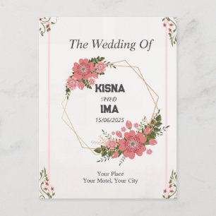 eternal love : simple wedding invitation postcard