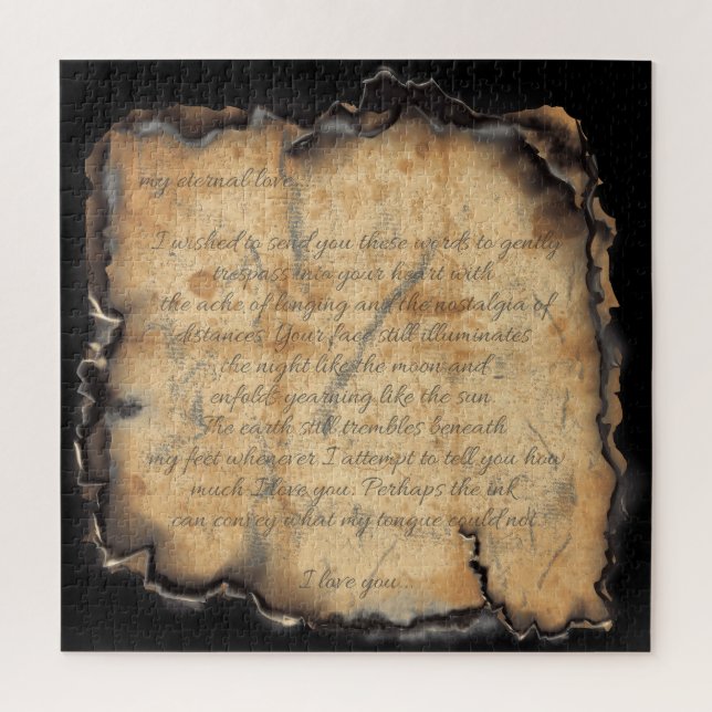 Eternal Love: Vintage-Inspired Romantic Letter Jigsaw Puzzle (Vertical)