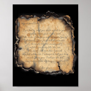 Eternal Love: Vintage-Inspired Romantic Letter Poster
