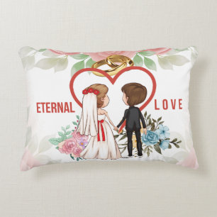 Eternal Love Wedding Save the Date Personalised Decorative Cushion